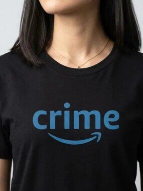 Crime Parody Logo Graphic T-shirt - Funny Sarcastic Satire Streetwear Tee